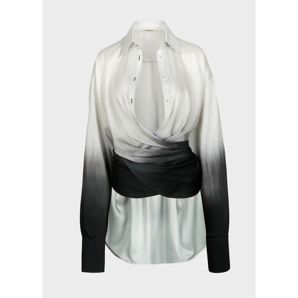 Peter Do Silk Wrap Long Sleeves Shirt - XS